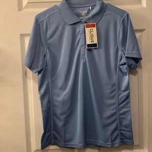CLIQUE TEE NWTGS SZ L/G LITE BLUE 100%POLY (pp 21” L 28”))